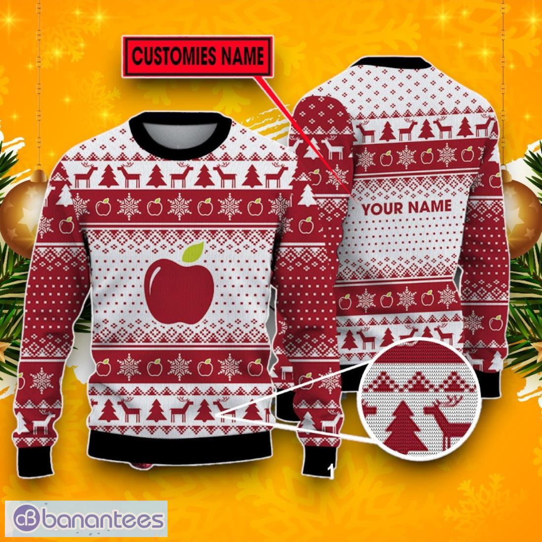 applebees ugly christmas sweater best gift ideas 2024 for fans custom name image Applebee's Ugly Christmas Sweater, Best Gift Ideas 2024 For Fans Custom Name Product Photo