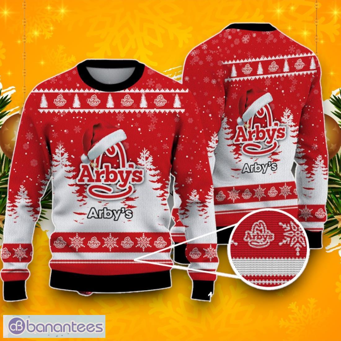 arbys ugly christmas sweater 3d best gift ideas 2024 for fans image Arby's Ugly Christmas Sweater 3D Best Gift Ideas 2024 For Fans Product Photo