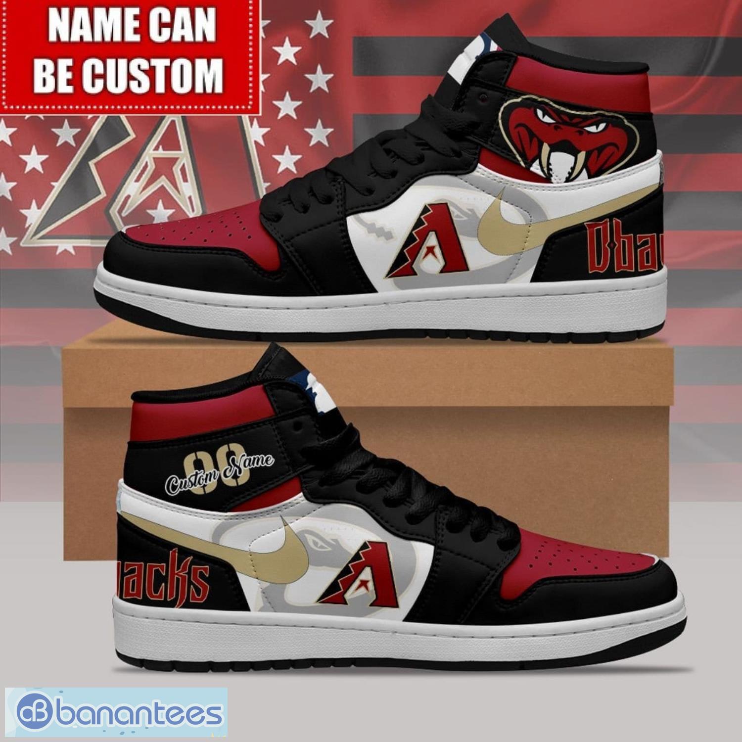 arizona diamondbacks air jordan 1 high shoes printing sneaker image Arizona Diamondbacks Air Jordan 1 High Shoes Printing Sneaker Product Photo 1