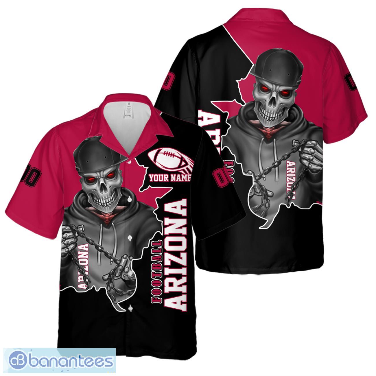 arizona football team hawaiian shirt and shorts personalized name and number for fans image Arizona Football Team Hawaiian Shirt And Shorts Personalized Name And Number For Fans Product Photo 1