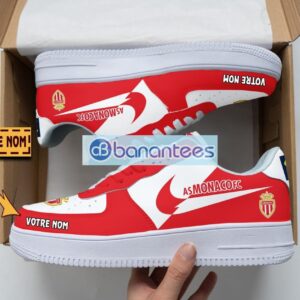 AS Monaco Air Force Shoes Custom Name Gift For Fans AF1 Sneakers Product Photo 1