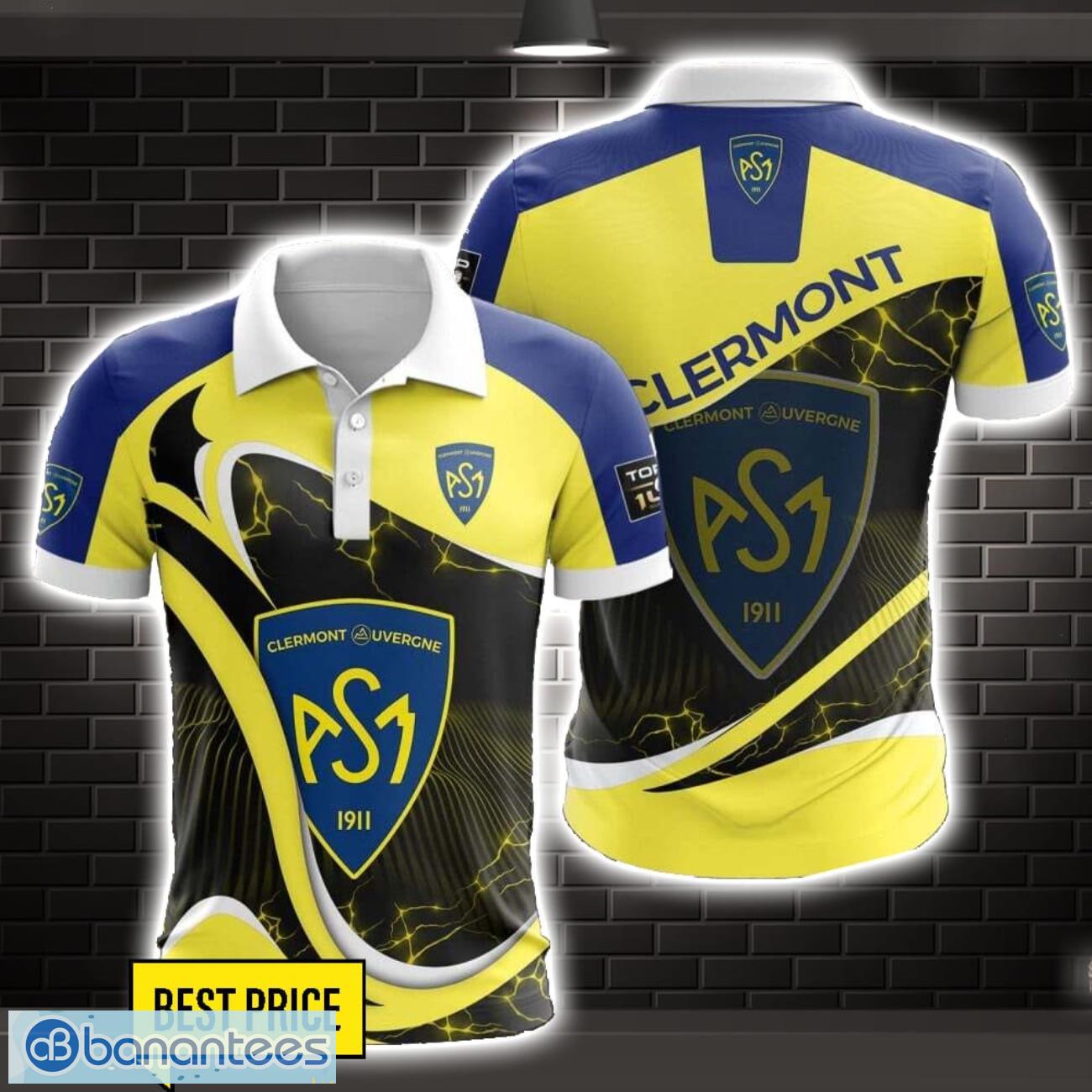 asm clermont auvergne 3d polo shirt special gift for fans holiday gift image ASM Clermont Auvergne 3D Polo Shirt Special Gift For Fans Holiday Gift Product Photo 1
