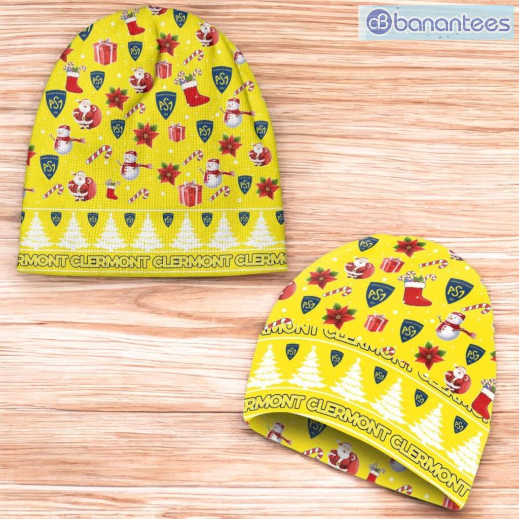 asm clermont auvergne beanie hat ugly christmas pattern gift for men and women image Asm Clermont Auvergne Beanie Hat Ugly Christmas Pattern Gift For Men And Women Product Photo 1