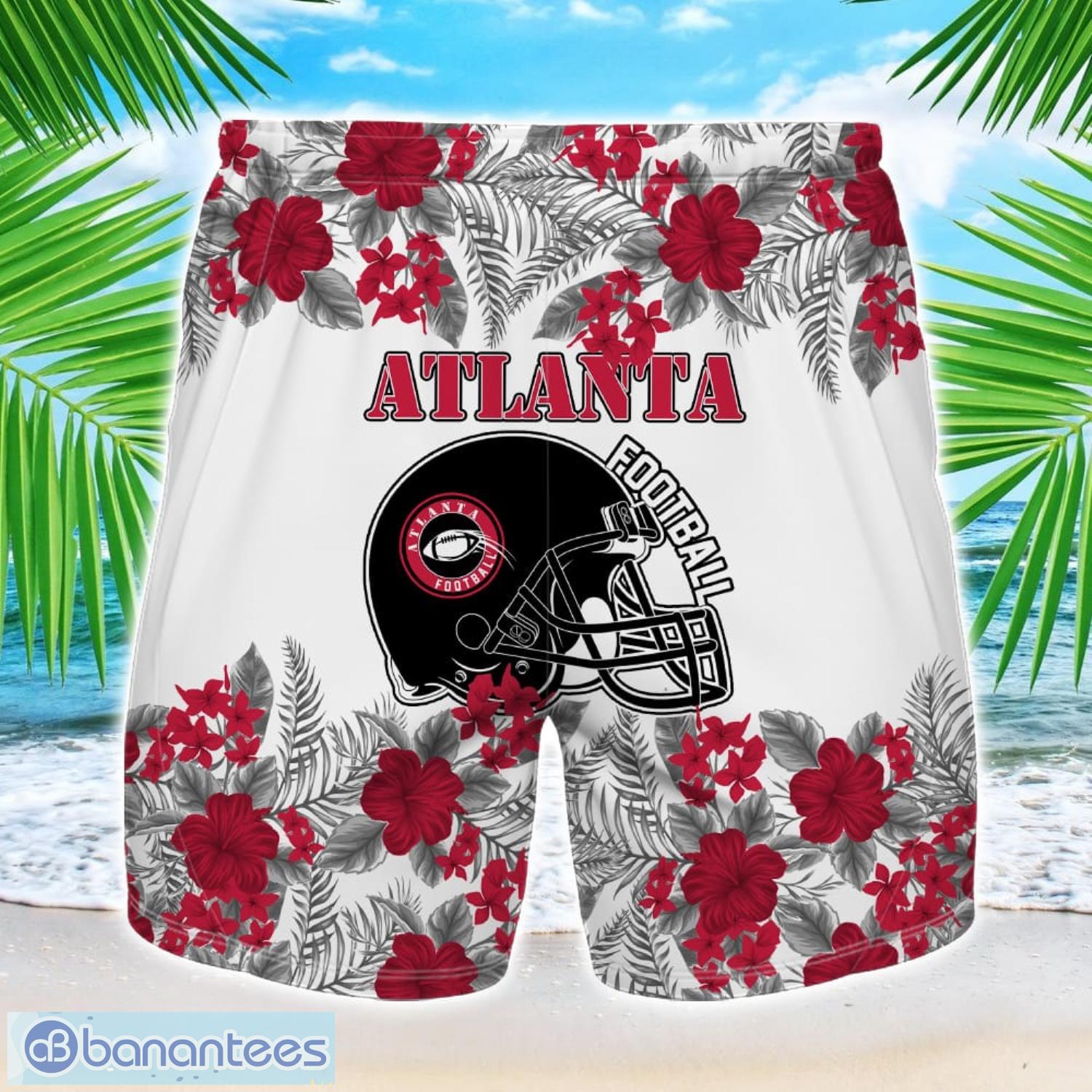 atlanta team hawaiian and shorts all printed beach set for fans custom name 1 image Atlanta Team Hawaiian And Shorts All Printed Beach Set For Fans Custom Name Product Photo 2