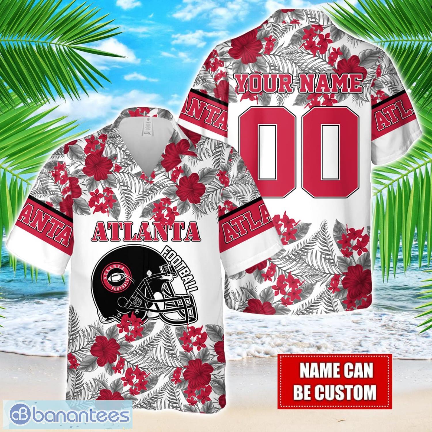 atlanta team hawaiian and shorts all printed beach set for fans custom name image Atlanta Team Hawaiian And Shorts All Printed Beach Set For Fans Custom Name Product Photo 1
