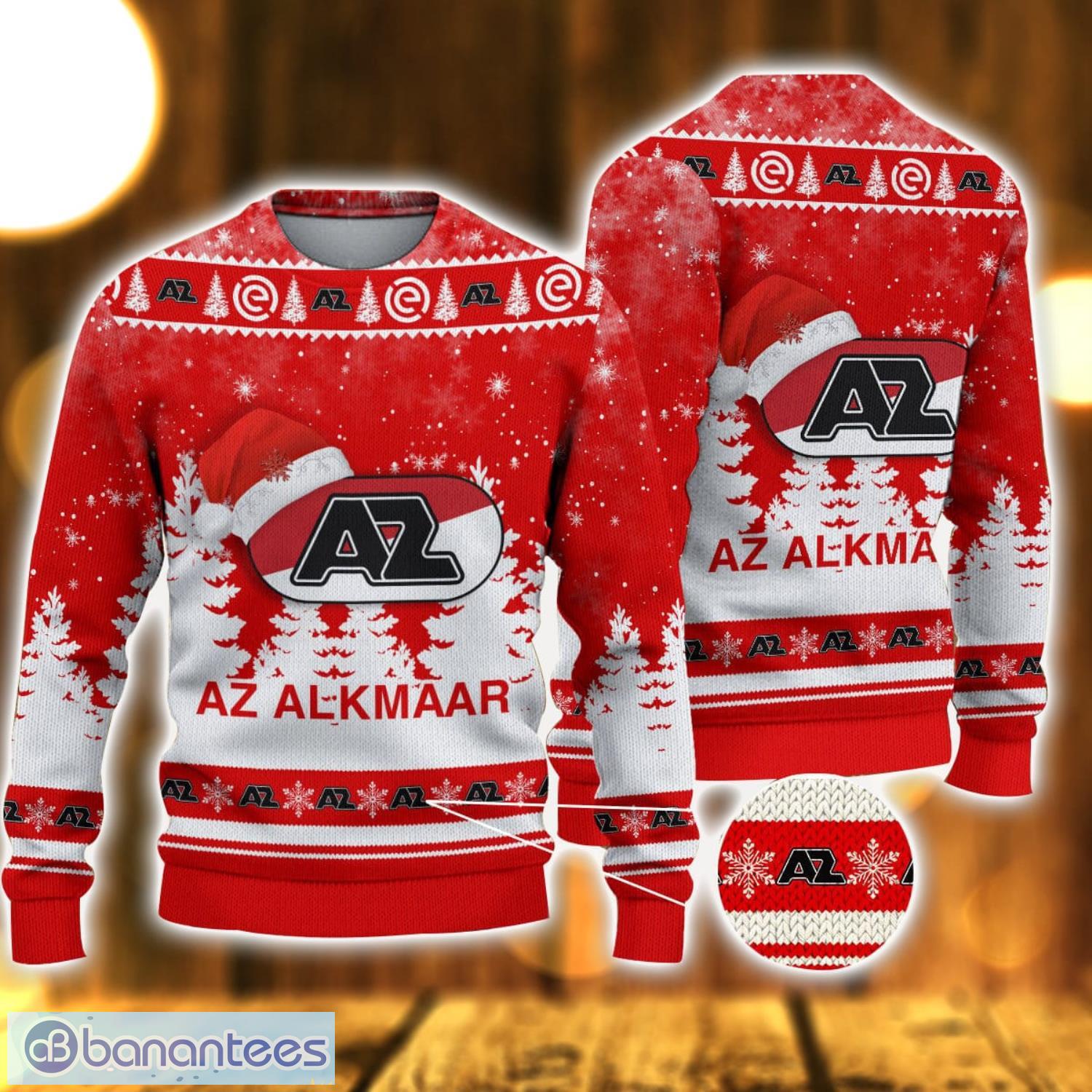 az alkmaar 3d sweater gift for men and women ugly christmas sweater image AZ Alkmaar 3D Sweater Gift For Men And Women Ugly Christmas Sweater Product Photo 1