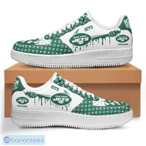 Personalized Name New York Jets Drip Air Force Shoes Men Women Sneakers Product Photo 1