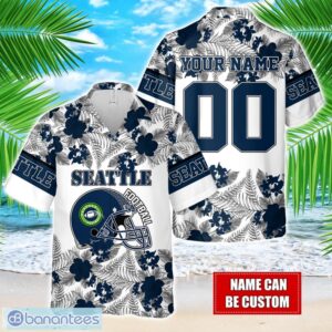 Seattle Team Hawaiian And Shorts All Printed Beach Set For Fans Custom Name Product Photo 1