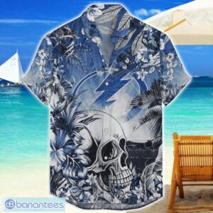 Tampa Bay Lightning Tropical Skull Halloween 3D Hawaiian Shirt For Men Women NHL Fans Product Photo 1