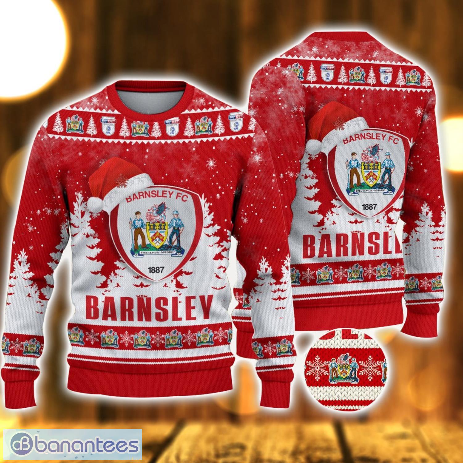 barnsley fc ugly christmas sweater holiday gift ideas for men and women image Barnsley F.C Ugly Christmas Sweater Holiday Gift Ideas For Men And Women Product Photo 1