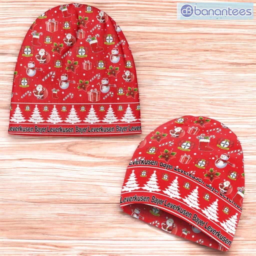bayer 04 leverkusen beanie hat ugly christmas pattern gift for men and women image Bayer 04 Leverkusen Beanie Hat Ugly Christmas Pattern Gift For Men And Women Product Photo 1