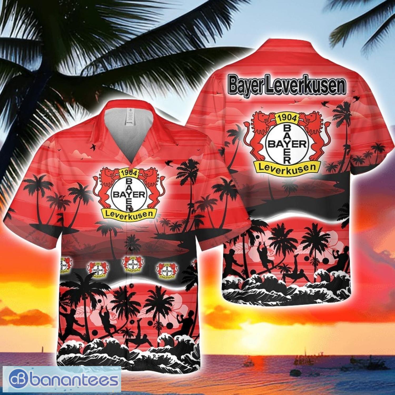 bayer 04 leverkusen tropical hawaiian shirt beach shirt for men and women team shirt image Bayer 04 Leverkusen Tropical Hawaiian Shirt Beach Shirt For Men And Women Team Shirt Product Photo 1