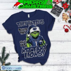 Penn State Nittany Lions Grinch Hate Us Christmas Fleece Pajamas Set Men Women For Fans - Penn State Nittany Lions Grinch Hate Us Christmas Fleece Pajamas Set-2