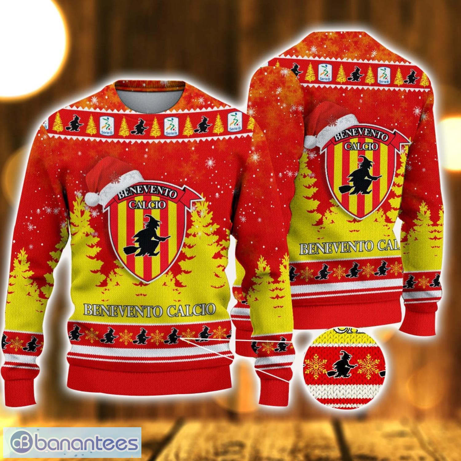 benevento calcio ugly christmas sweater holiday gift ideas for men and women image Benevento Calcio Ugly Christmas Sweater Holiday Gift Ideas For Men And Women Product Photo 1