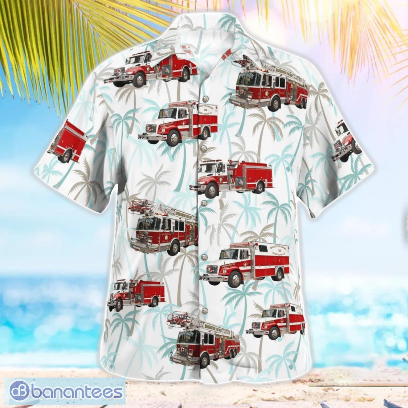 bennington bennington county vermont bennington fire department hawaiian shirt 2 image Bennington, Bennington County, Vermont, Bennington Fire Department Hawaiian Shirt Product Photo 3