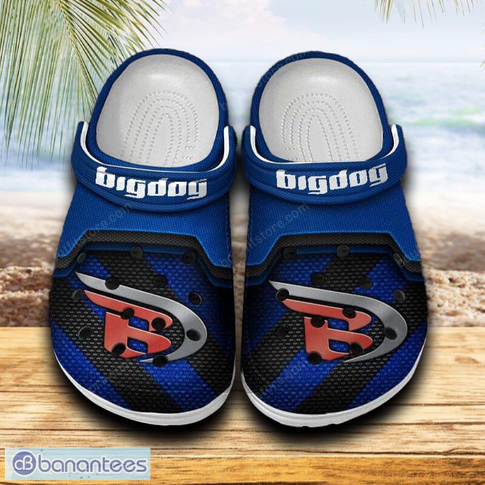 big dog motorcycles car clog shoes blue color new gift for fans custom name image Big Dog Motorcycles Car Clog Shoes Blue Color New Gift For Fans Custom Name - Big Dog Motorcycles Car Clog Shoes Blue Color New Gift For Fans Custom Name