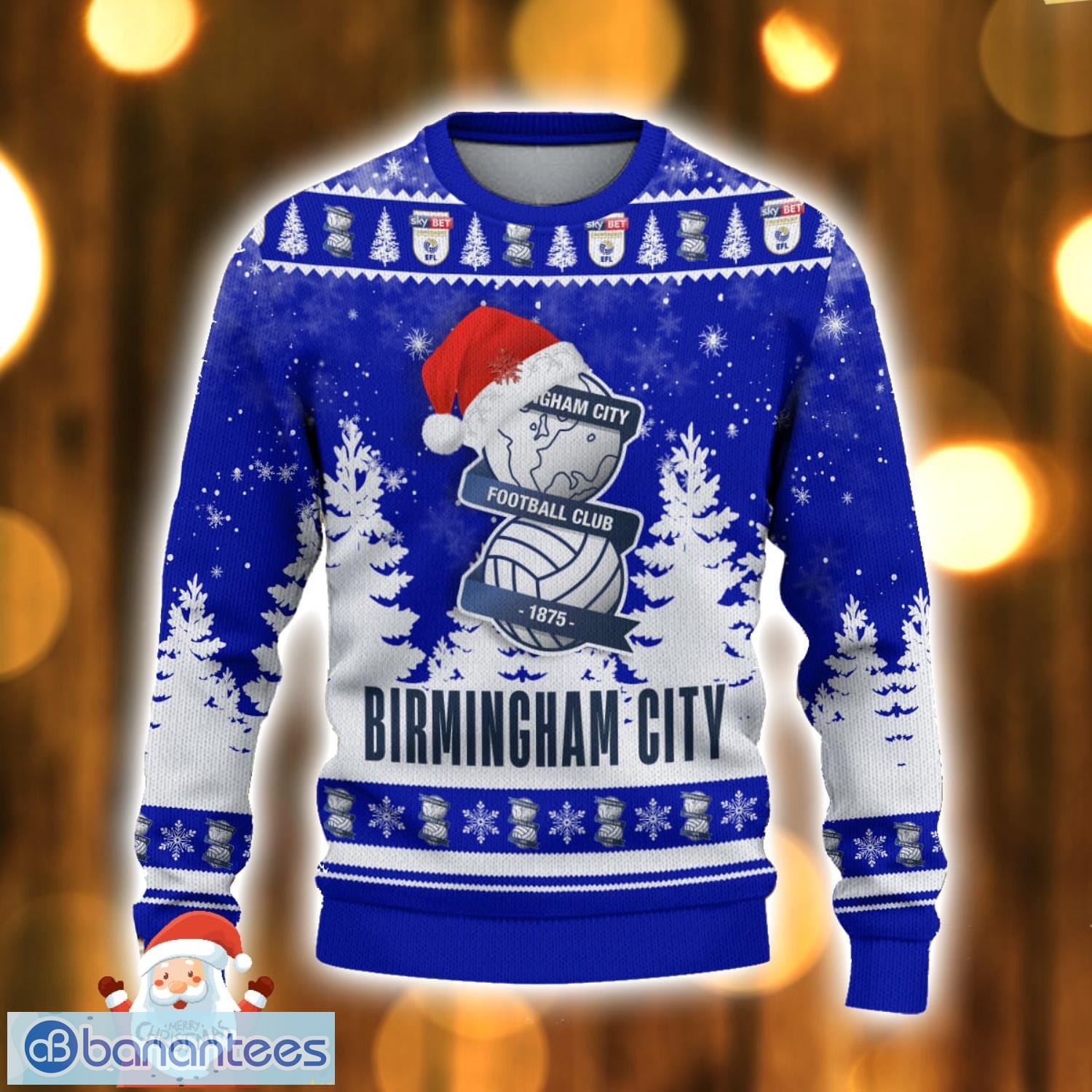 birmingham city fc ugly christmas sweater holiday gift ideas for men and women 1 image Birmingham City F.C Ugly Christmas Sweater Holiday Gift Ideas For Men And Women Product Photo 2