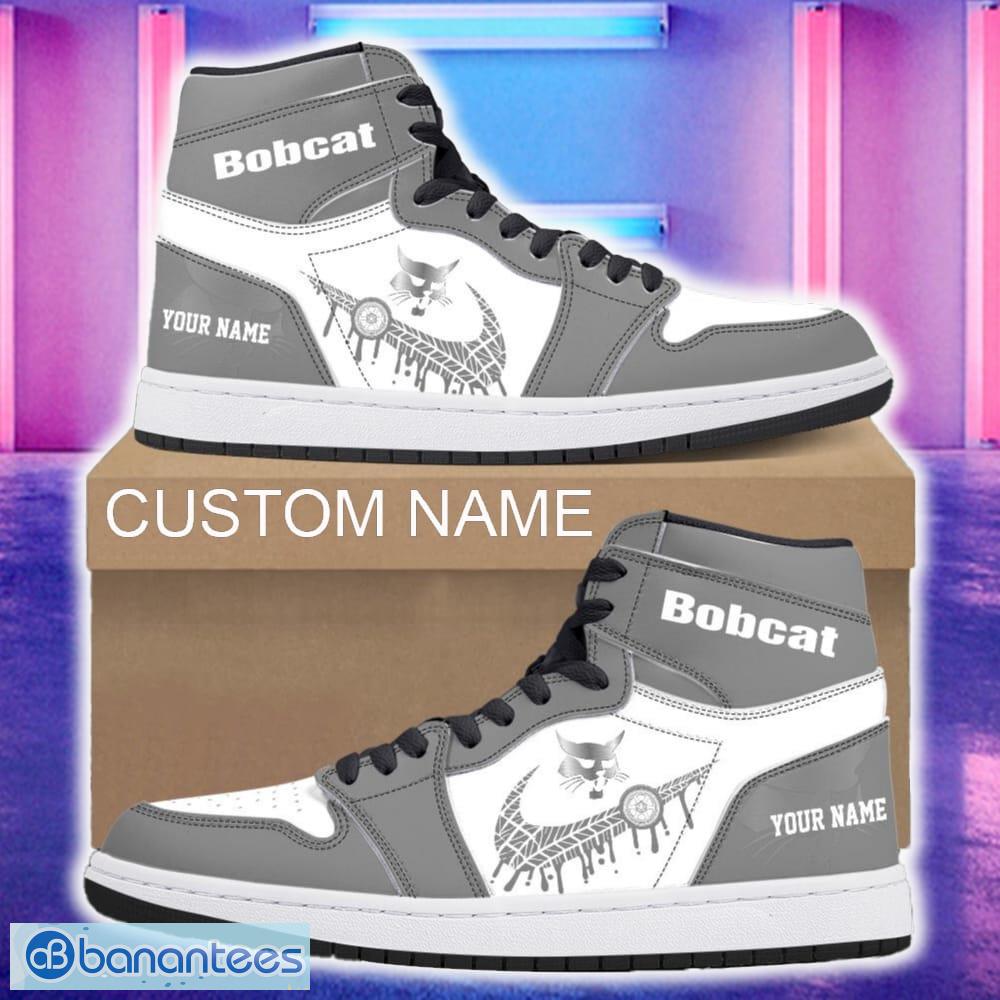 bobcat car air jordan 1 hightop shoes new for fans gift aj1 sneaker custom name image Bobcat Car Air Jordan 1 Hightop Shoes New For Fans Gift AJ1 Sneaker Custom Name - Bobcat Air Jordan 1 Hightop Shoes_4