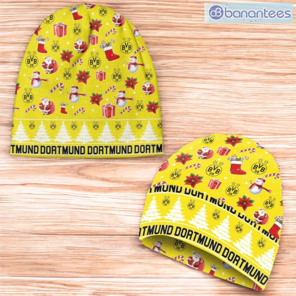 borussia dortmund beanie hat ugly christmas pattern gift for men and women image Borussia Dortmund Beanie Hat Ugly Christmas Pattern Gift For Men And Women Product Photo 1