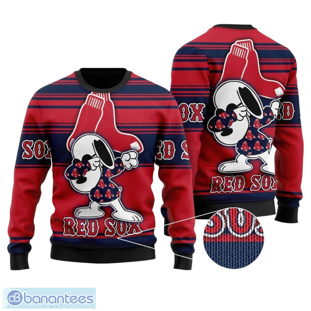 boston red sox sweater shirt snoopy love red sox team for baseball mlb fans christmas sweater image Boston Red Sox Sweater Shirt Snoopy Love Red Sox Team For Baseball MLB Fans Christmas Sweater Product Photo 1