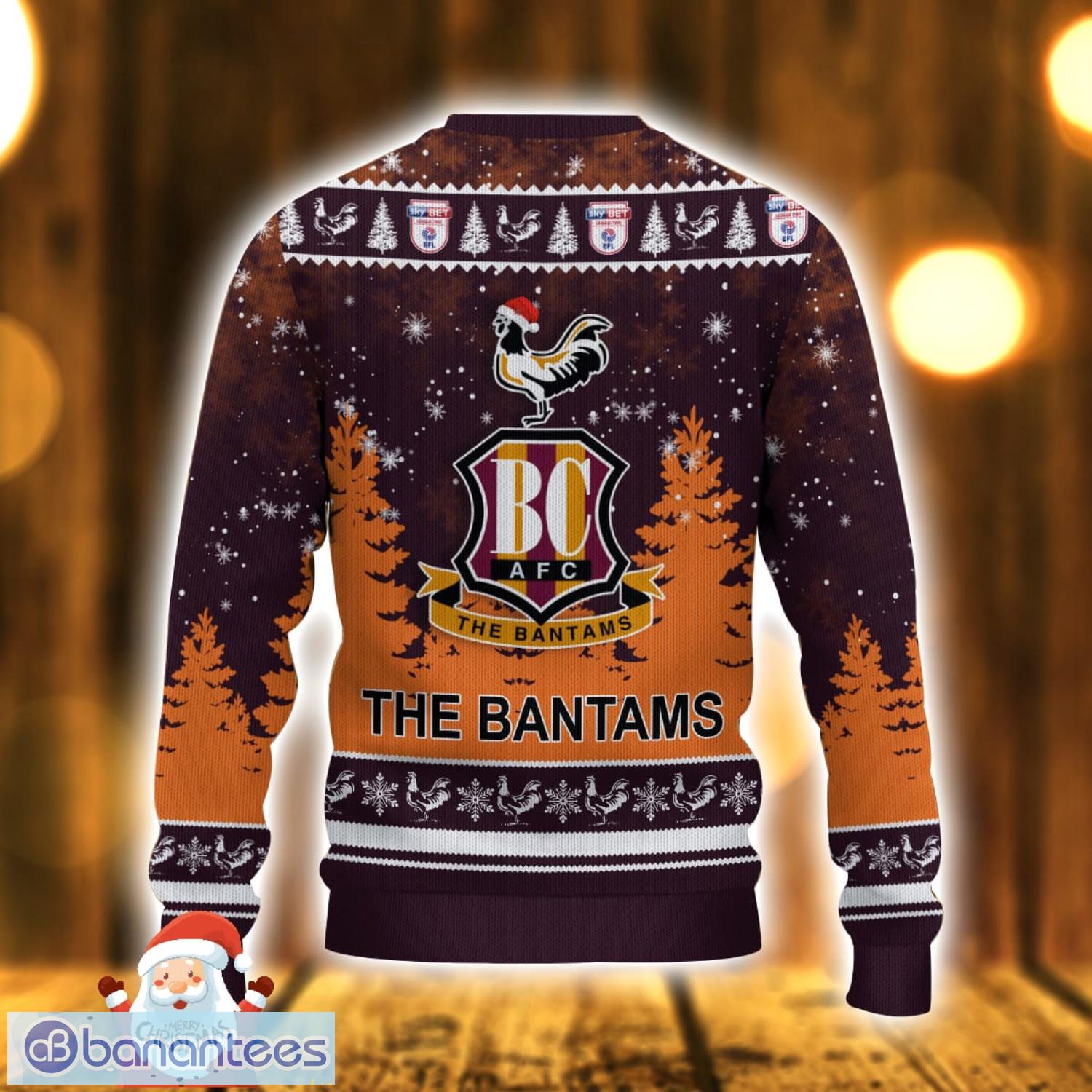 bradford city ugly christmas sweater holiday gift ideas for men and women 1 image Bradford City Ugly Christmas Sweater Holiday Gift Ideas For Men And Women Product Photo 2