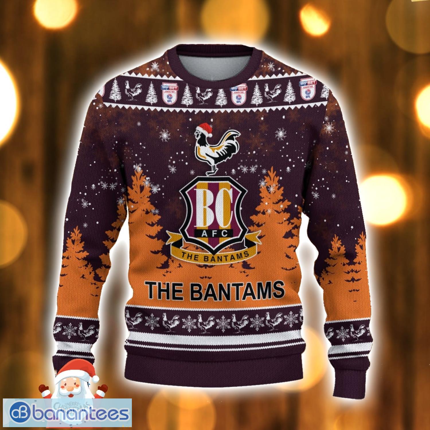 bradford city ugly christmas sweater holiday gift ideas for men and women image Bradford City Ugly Christmas Sweater Holiday Gift Ideas For Men And Women Product Photo 1