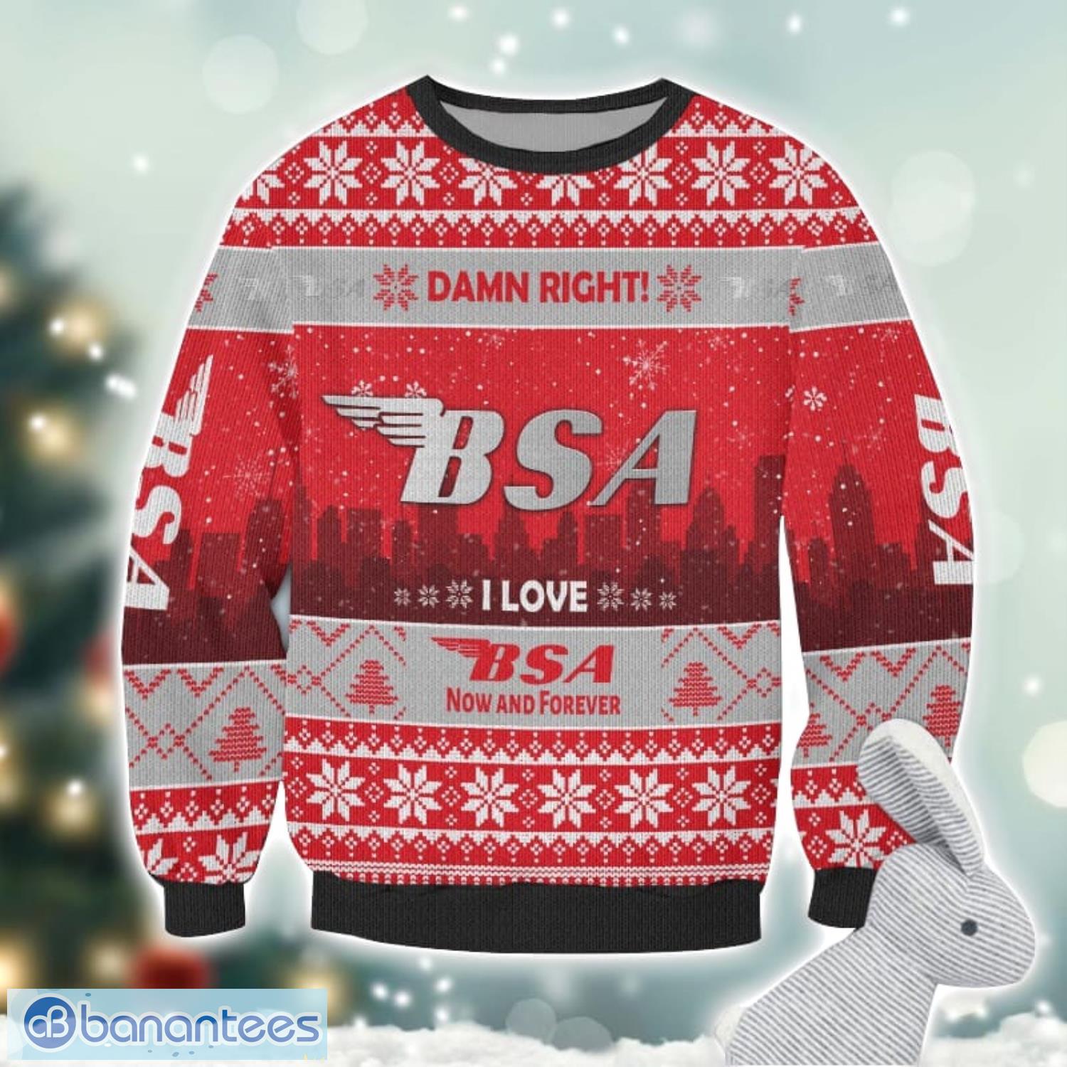 bsa damn right i lover bsa now and forever 3d ugly christmas sweater christmas gift 1 image BSA Damn Right I Lover BSA Now And Forever 3D Ugly Christmas Sweater Christmas Gift Product Photo 2
