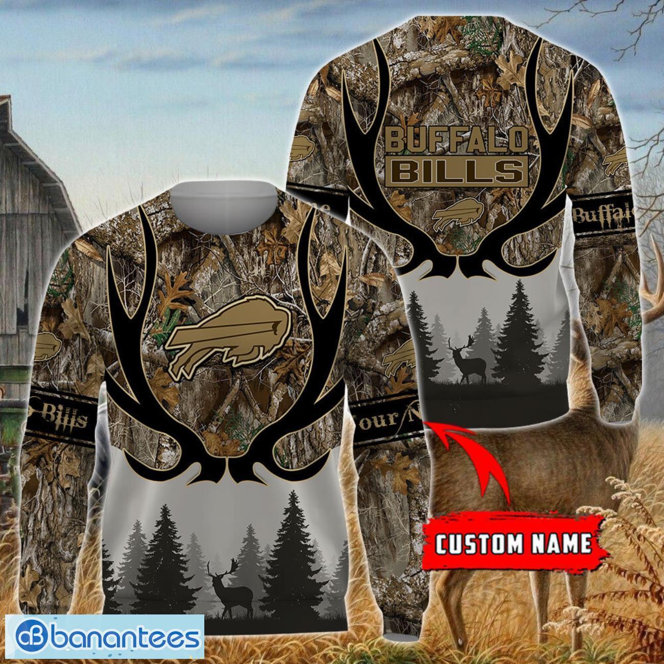 buffalo bills custom name hunting camo style 3d hoodie t shirt sweatshirt 2 image Buffalo Bills Custom Name Hunting Camo Style 3D Hoodie T-Shirt Sweatshirt Product Photo 3