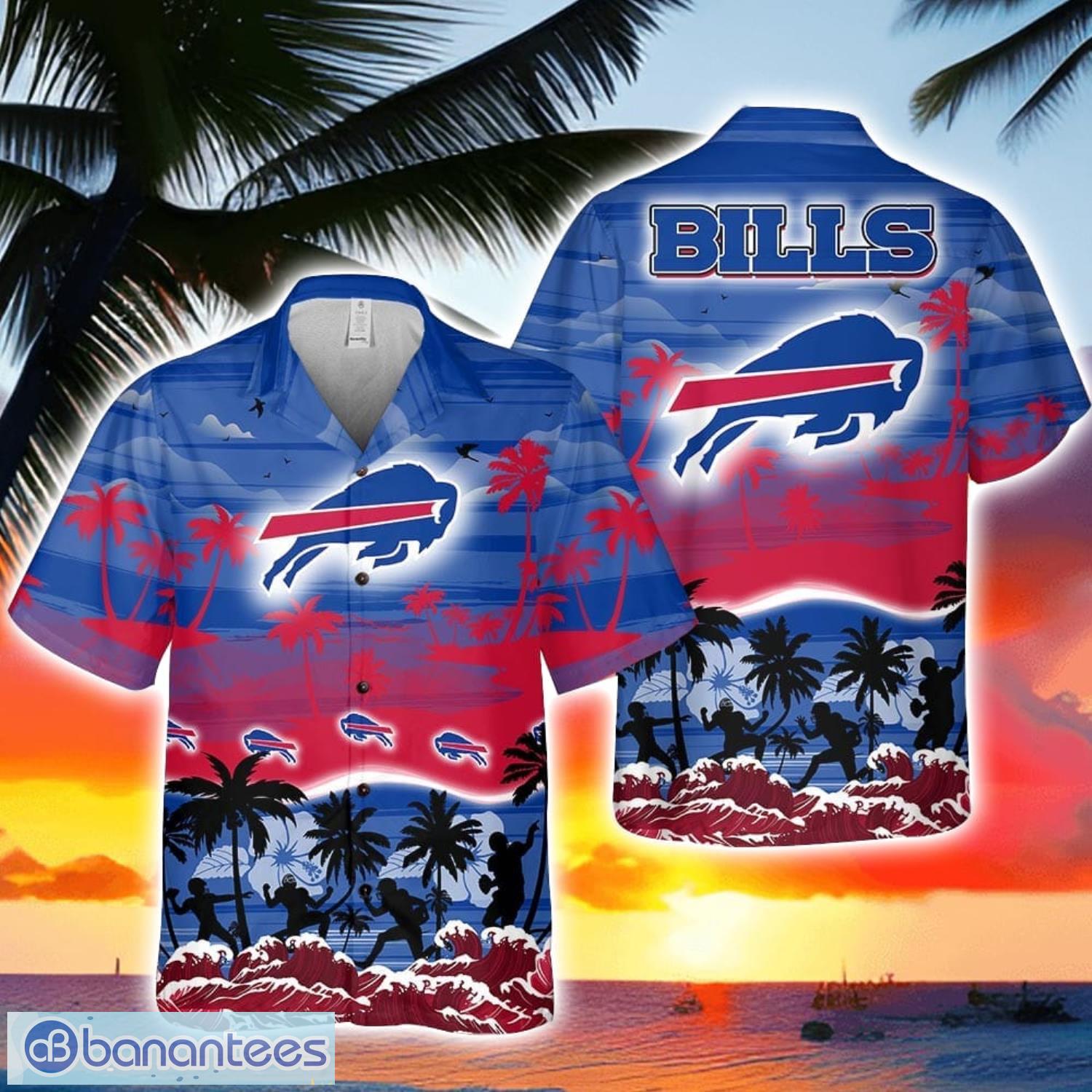 buffalo bills tropical hawaiian shirt beach shirt for men and women team shirt image Buffalo Bills Tropical Hawaiian Shirt Beach Shirt For Men And Women Team Shirt Product Photo 1