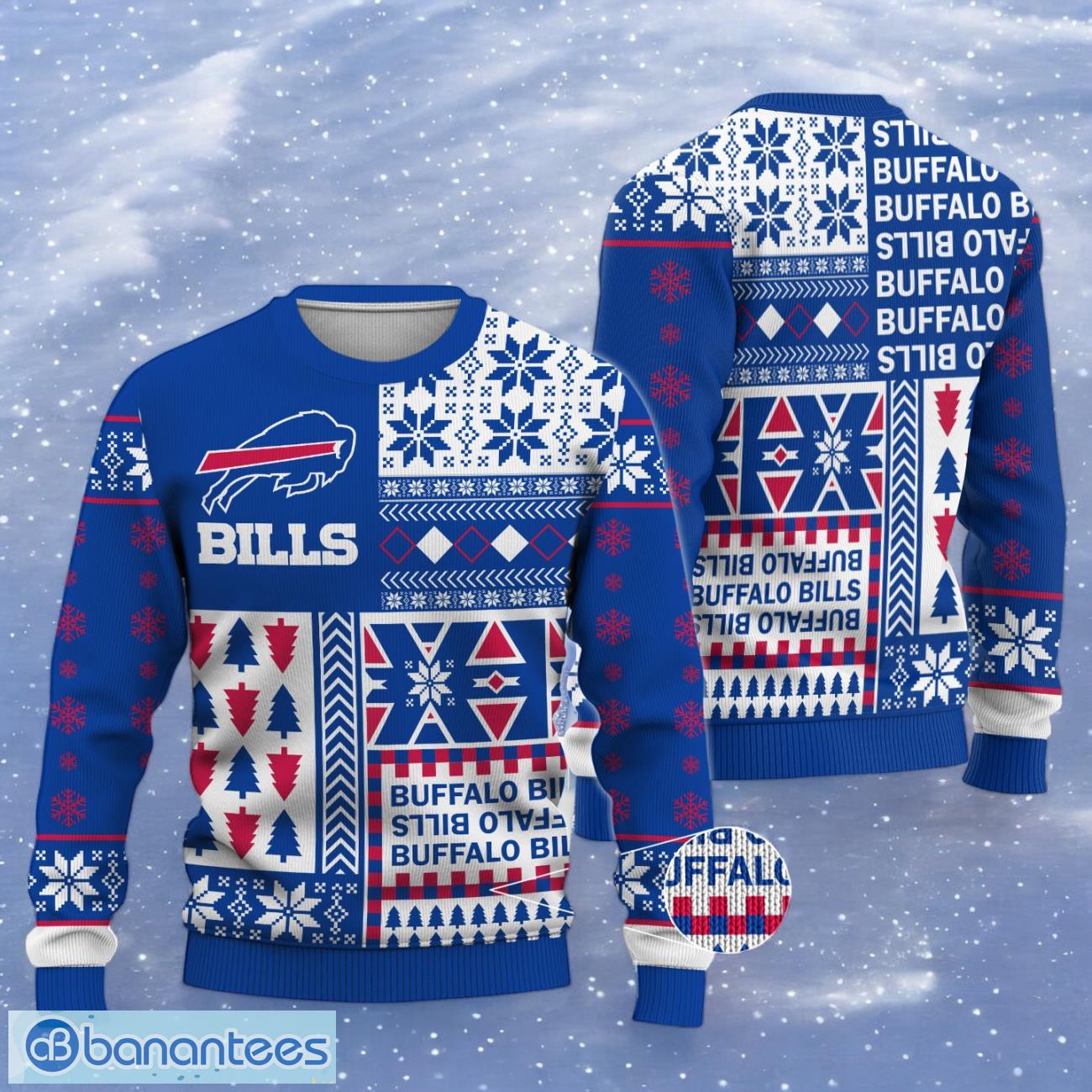buffalo bills ugly christmas sweater all printed image Buffalo Bills Ugly Christmas Sweater All Printed Product Photo 1