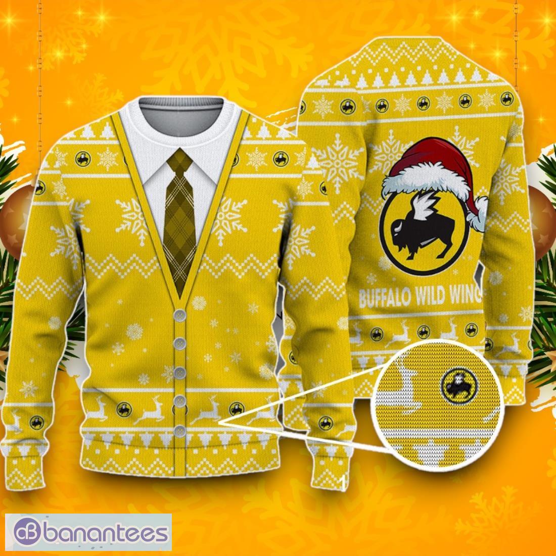 buffalo wild wings ugly christmas sweater best gift ideas 2024 for fans image Buffalo Wild Wings Ugly Christmas Sweater, Best Gift Ideas 2024 For Fans Product Photo 1