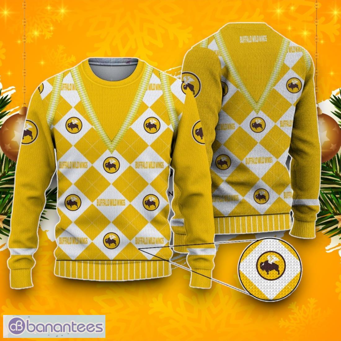 buffalo wild wings ugly christmas sweater best gift ideas 2024 for men women image Buffalo Wild Wings Ugly Christmas Sweater, Best Gift Ideas 2024 For Men Women Product Photo 1