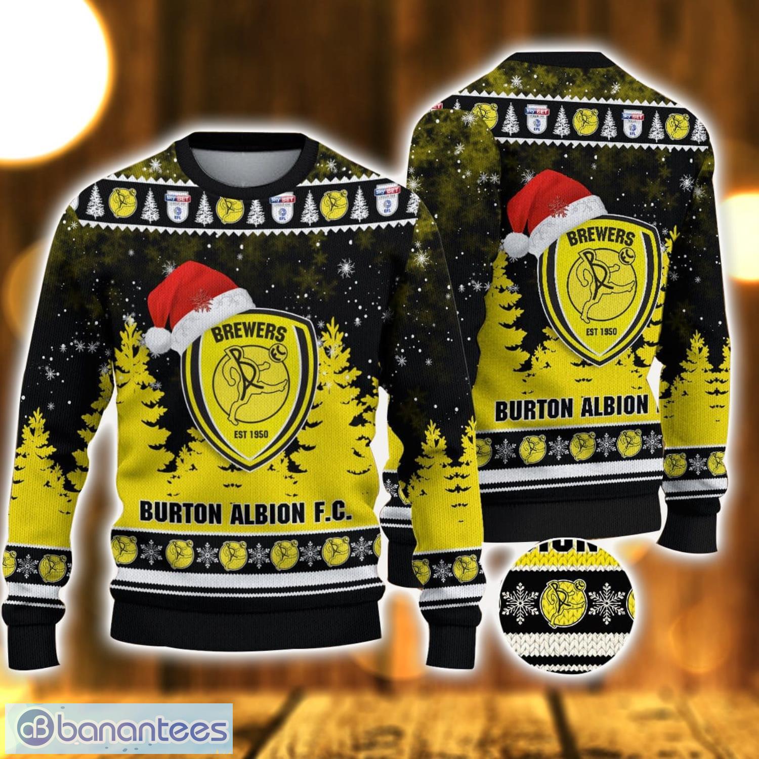 burton albion ugly christmas sweater holiday gift ideas for men and women image Burton Albion Ugly Christmas Sweater Holiday Gift Ideas For Men And Women Product Photo 1