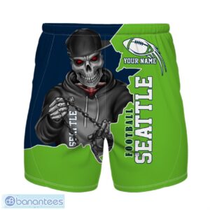 Seattle Football Team Hawaiian Shirt And Shorts Personalized Name And Number For Fans Product Photo 2