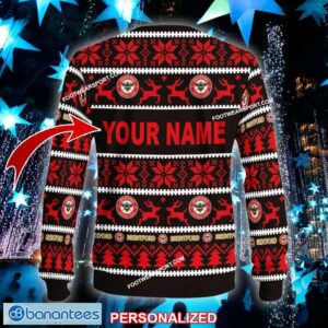 NEW Stylish Brentford Knitted Christmas Sweater Gift For Adult Custom Name - EPL Brentford Ugly Christmas Sweater For Men And Women Photo 2