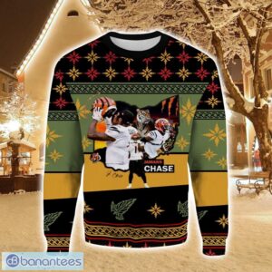 NFL Ja’marr Chase Tiger Bengals Christmas Gift Ugly Christmas Sweater For Men And Women Product Photo 1