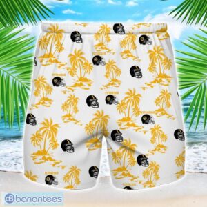 Coconut design Logo Pittsburgh Team Hawaiian And Shorts All Printed Beach Set For Fans Custom Name Product Photo 2