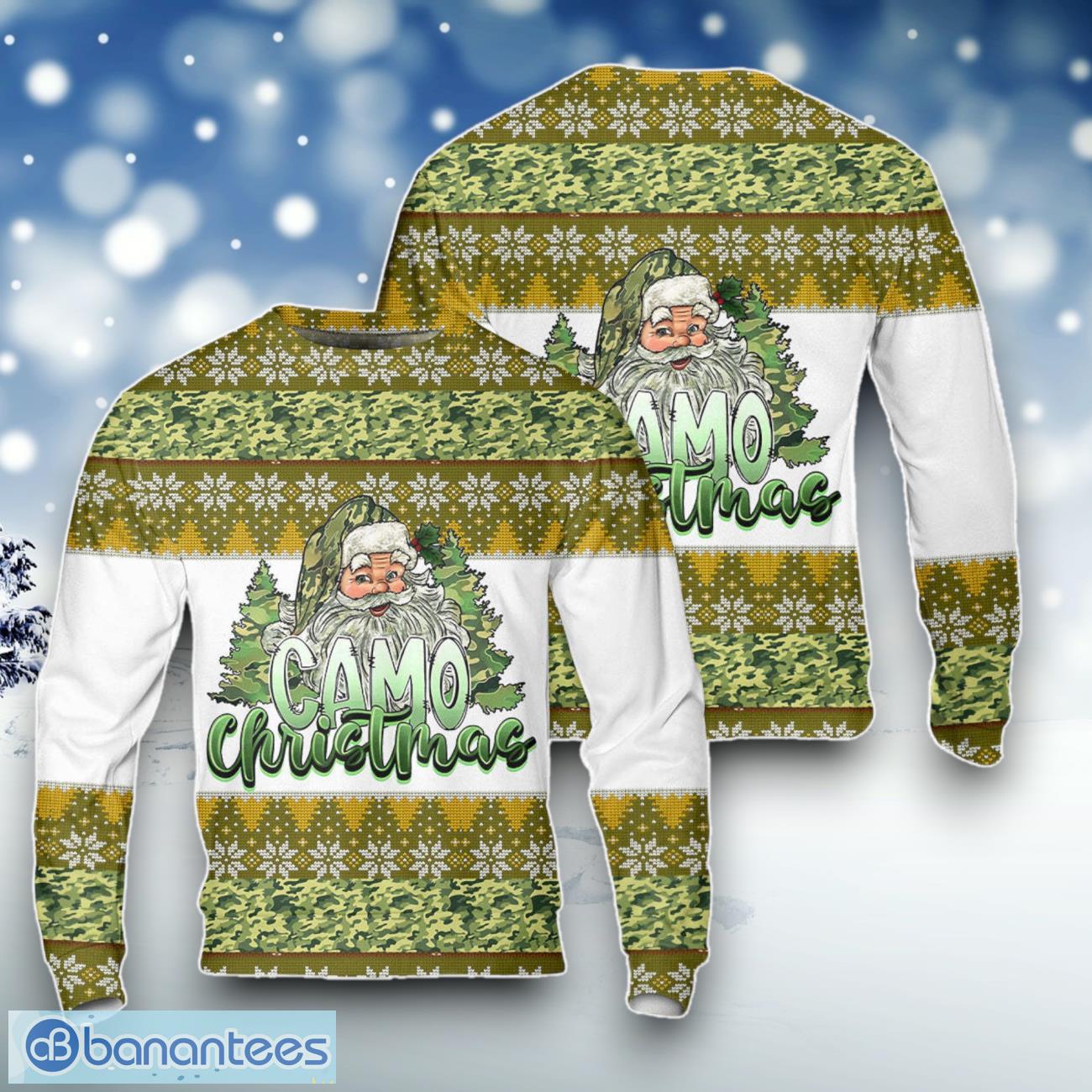 camo merry christmas sweater for men women image Camo Merry Christmas Sweater For Men Women Product Photo 1
