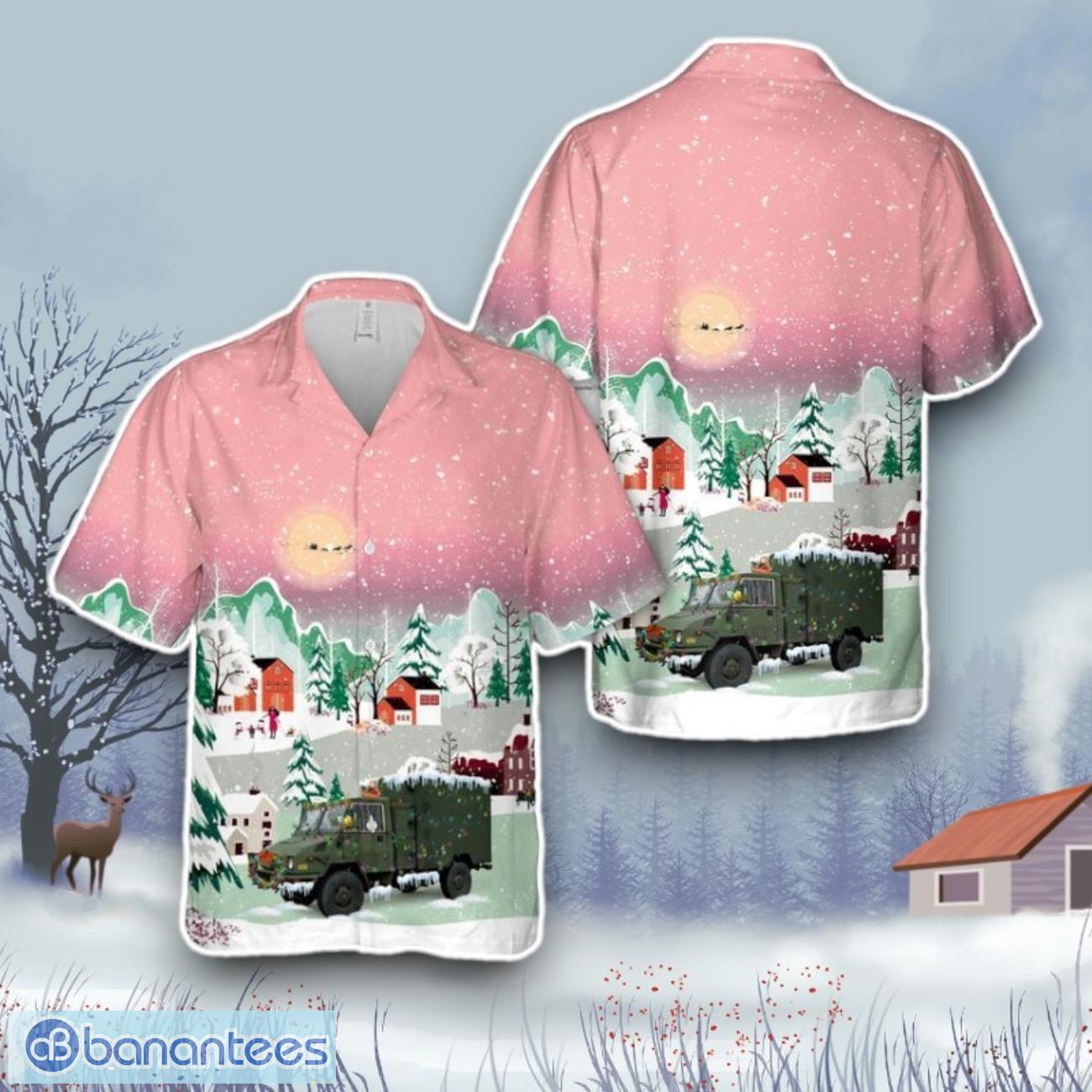 canadian army lsvw military truck hawaiian shirt gift for christmas image Canadian Army LSVW Military Truck Hawaiian Shirt Gift For Christmas Product Photo 1