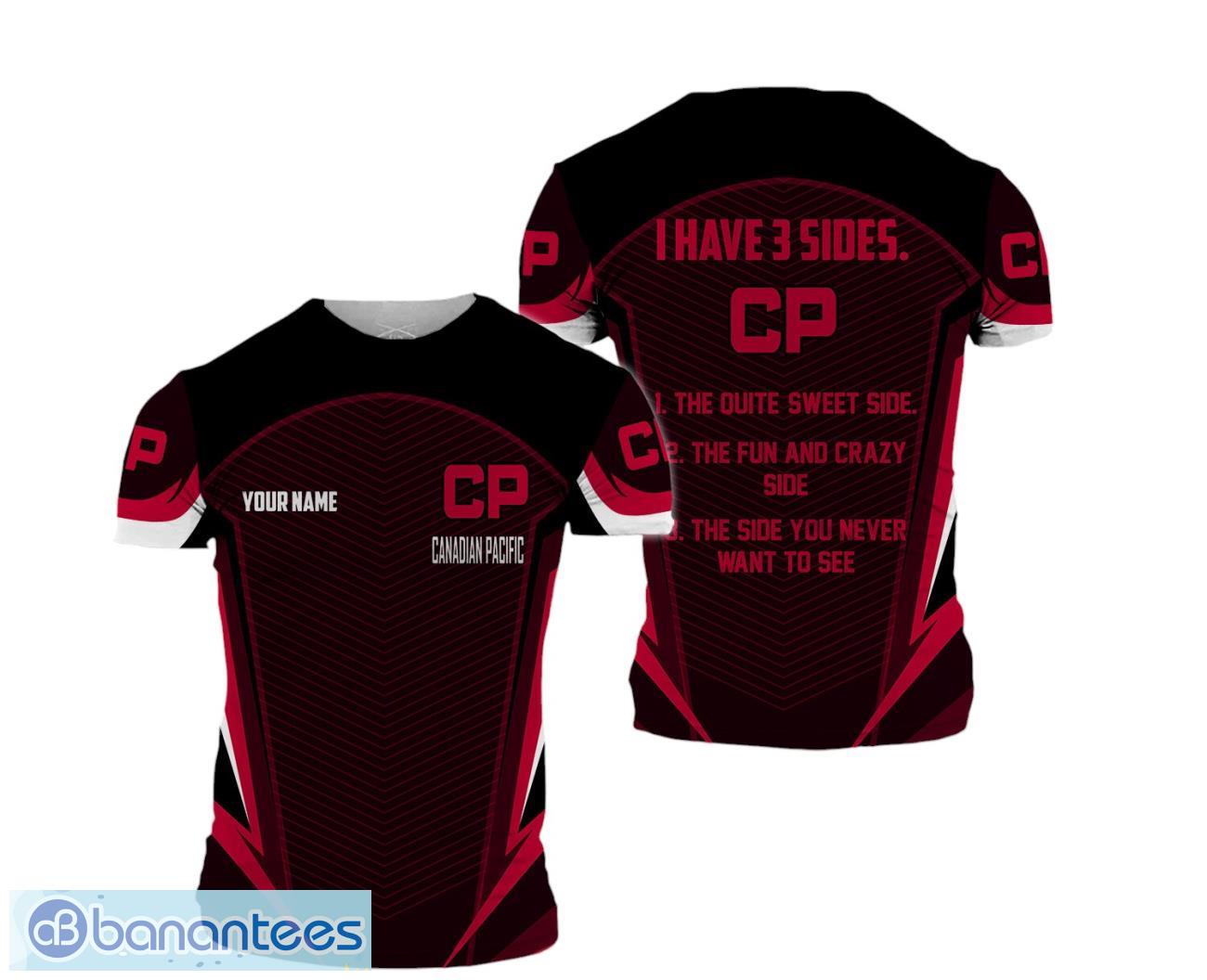 canadian pacific custom name 3d t shirt image Canadian Pacific Custom Name 3D T-Shirt Product Photo 1