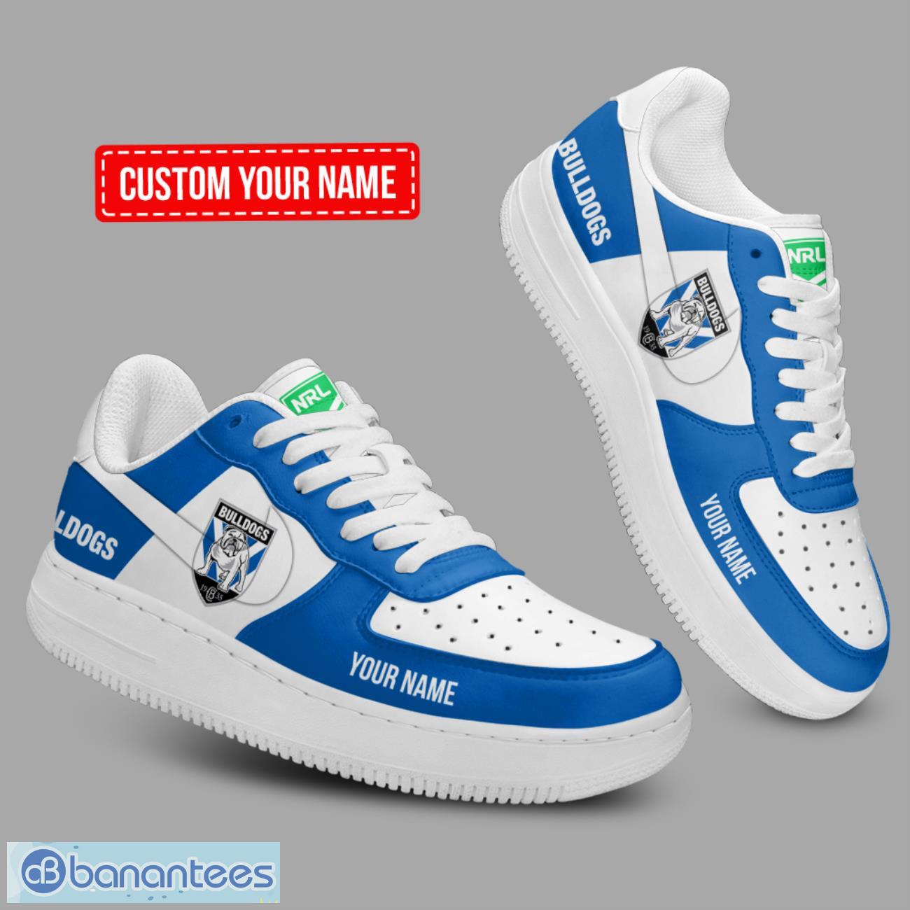 canterbury bankstown bulldogs custom name personalized nrl air force 1 shoes for fans 1 image Canterbury-Bankstown Bulldogs Custom Name Personalized NRL Air Force 1 Shoes For Fans Product Photo 2
