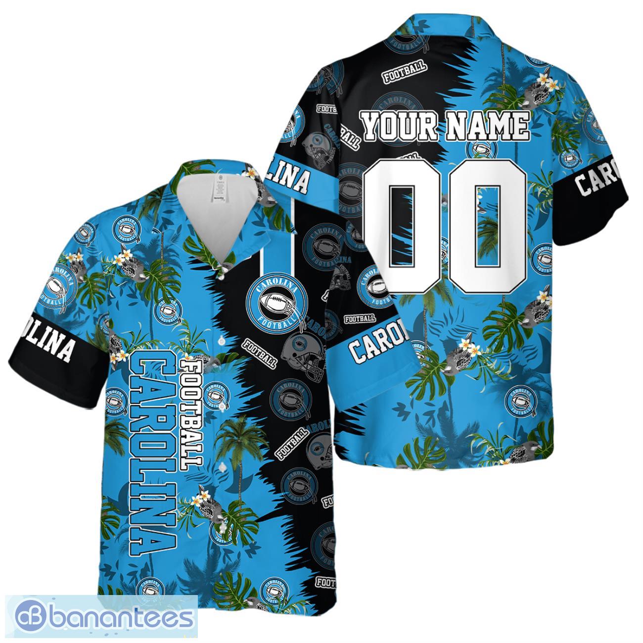 carolina football team hawaiian shirt and shorts custom name number tropical style hawaiian shirt image Carolina Football Team Hawaiian Shirt And Shorts Custom Name Number Tropical Style Hawaiian Shirt Product Photo 1