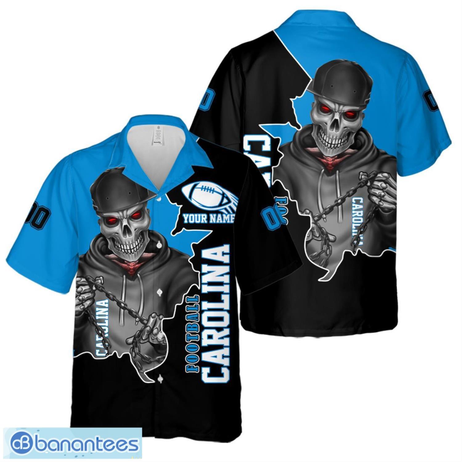 carolina football team hawaiian shirt and shorts personalized name and number for fans image Carolina Football Team Hawaiian Shirt And Shorts Personalized Name And Number For Fans Product Photo 1