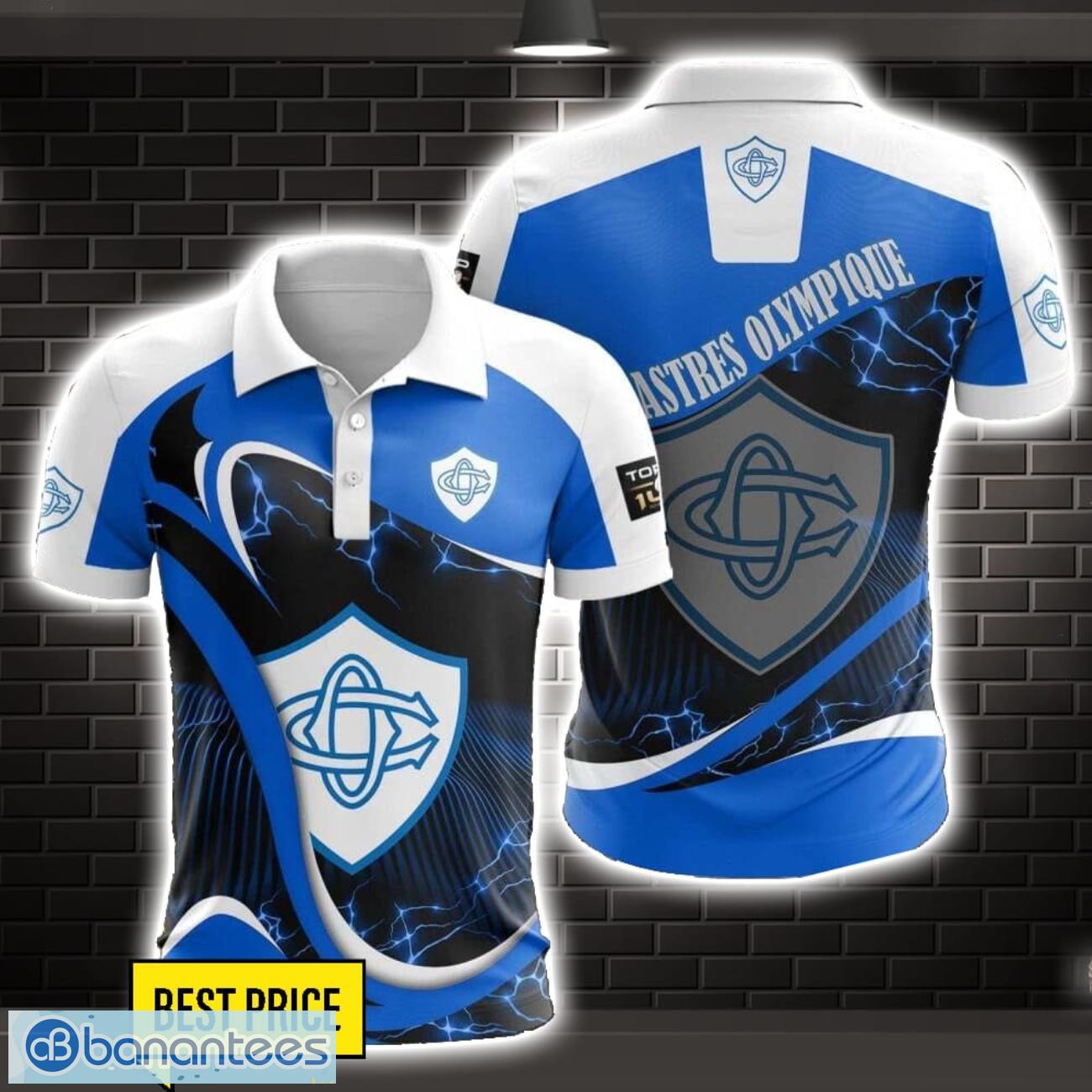 castres olympique 3d polo shirt special gift for fans holiday gift image Castres Olympique 3D Polo Shirt Special Gift For Fans Holiday Gift Product Photo 1