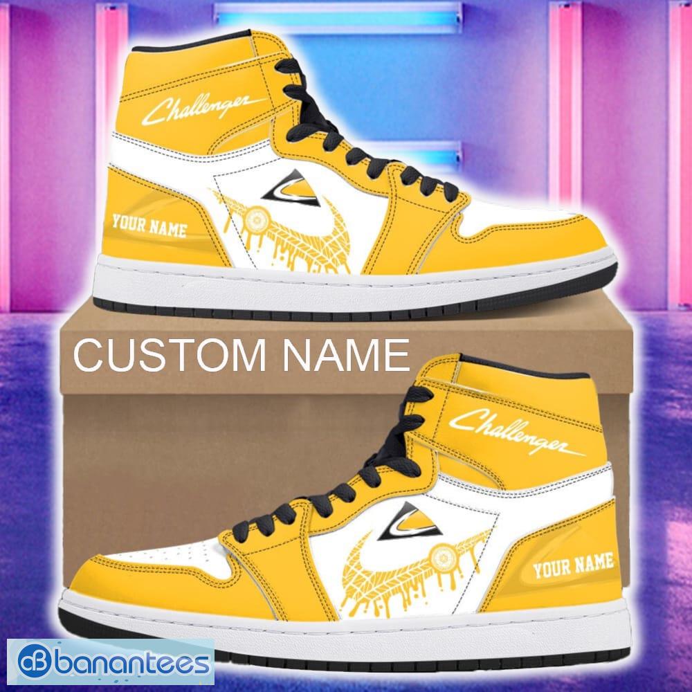 challenger car air jordan 1 hightop shoes new for fans gift aj1 sneaker custom name image Challenger Car Air Jordan 1 Hightop Shoes New For Fans Gift AJ1 Sneaker Custom Name - Challenger Air Jordan 1 Hightop Shoes_4