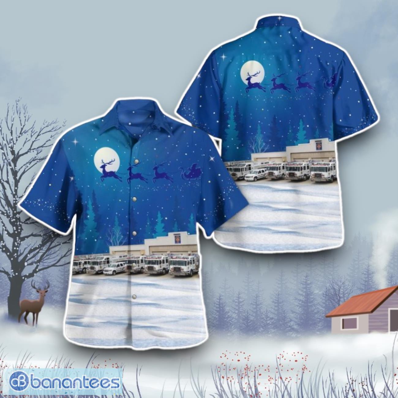 cheektowaga new york cleveland hill fire department hawaiian shirt gift for christmas image Cheektowaga, New York, Cleveland Hill Fire Department Hawaiian Shirt Gift For Christmas Product Photo 1