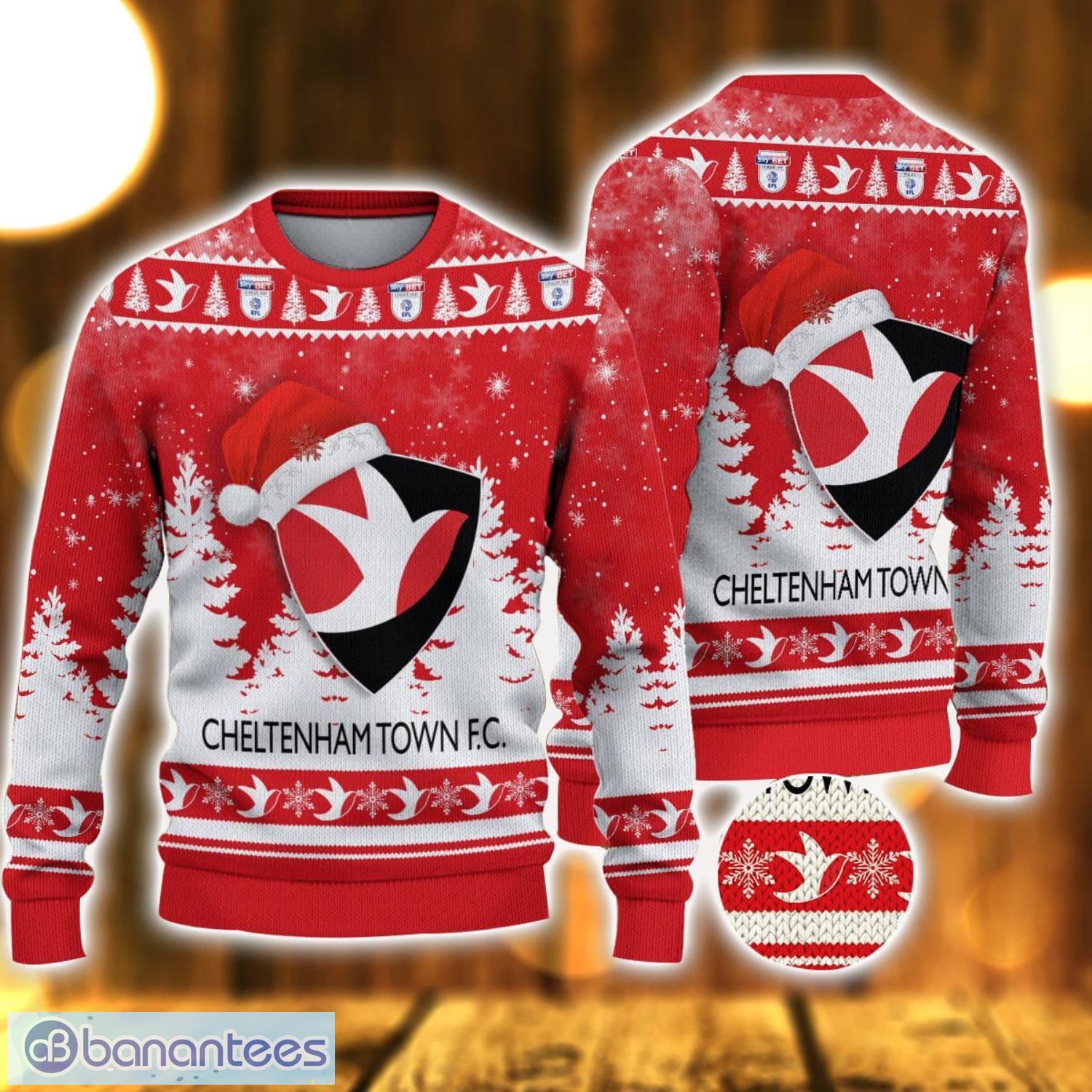 cheltenham town ugly christmas sweater holiday gift ideas for men and women image Cheltenham Town Ugly Christmas Sweater Holiday Gift Ideas For Men And Women Product Photo 1