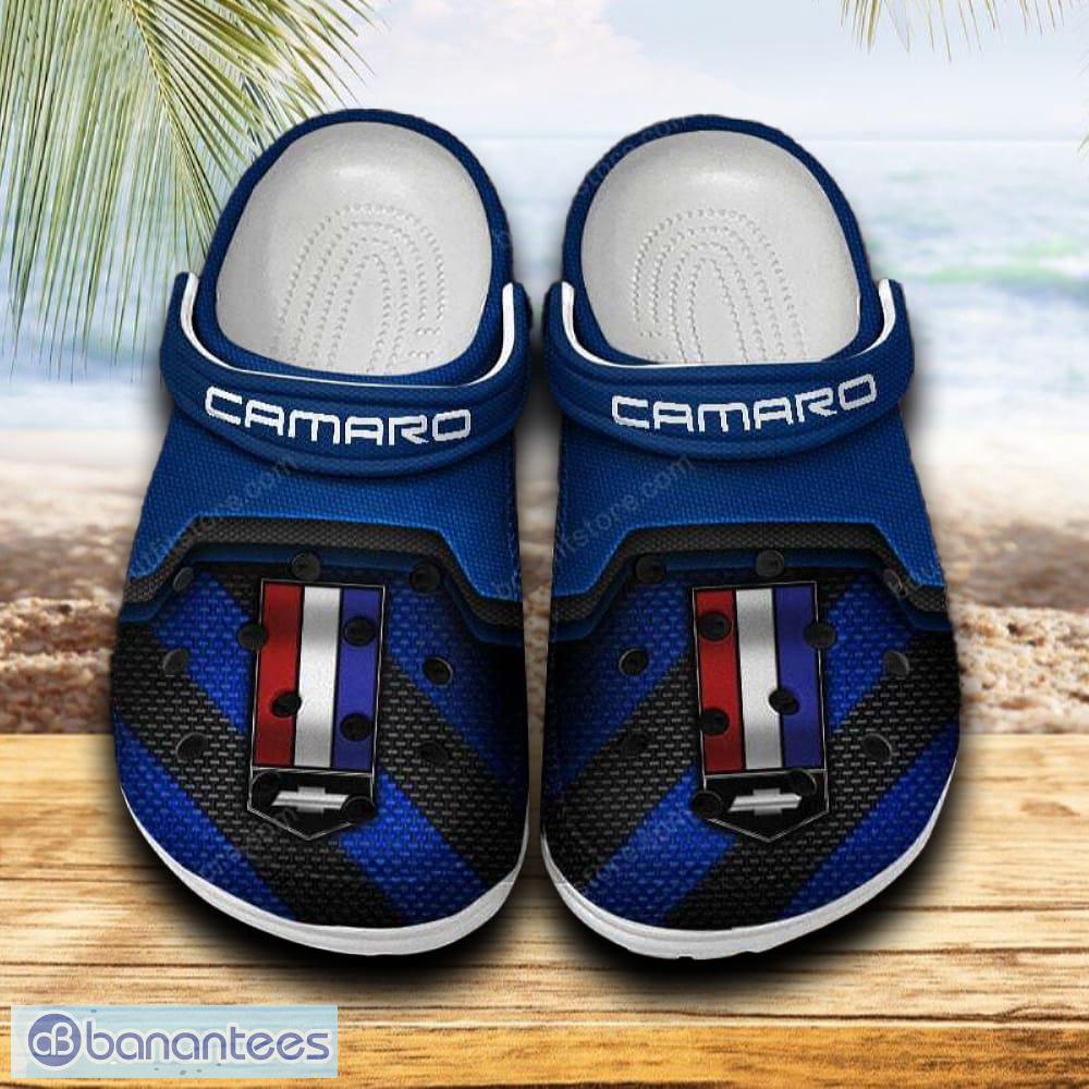 chevrolet camaro car clog shoes blue color new gift for fans custom name image Chevrolet Camaro Car Clog Shoes Blue Color New Gift For Fans Custom Name - Chevrolet Camaro Car Clog Shoes Blue Color New Gift For Fans Custom Name