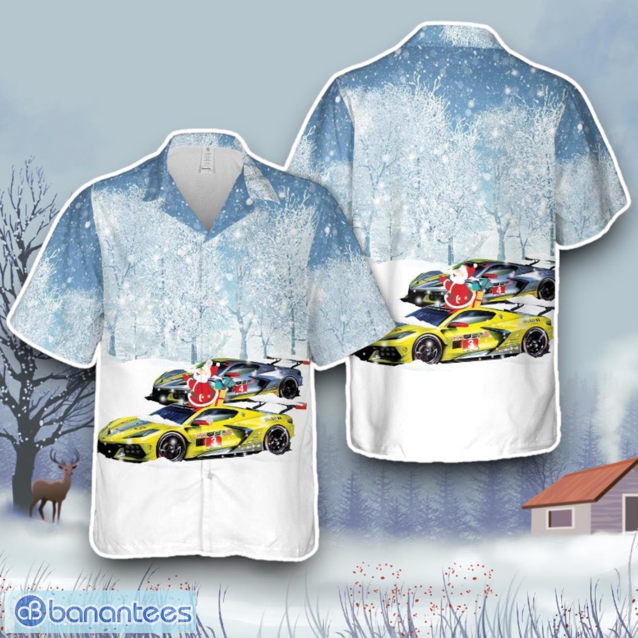 chevrolet corvette c8r hawaiian shirt gift for christmas image Chevrolet Corvette C8.R Hawaiian Shirt Gift For Christmas Product Photo 1