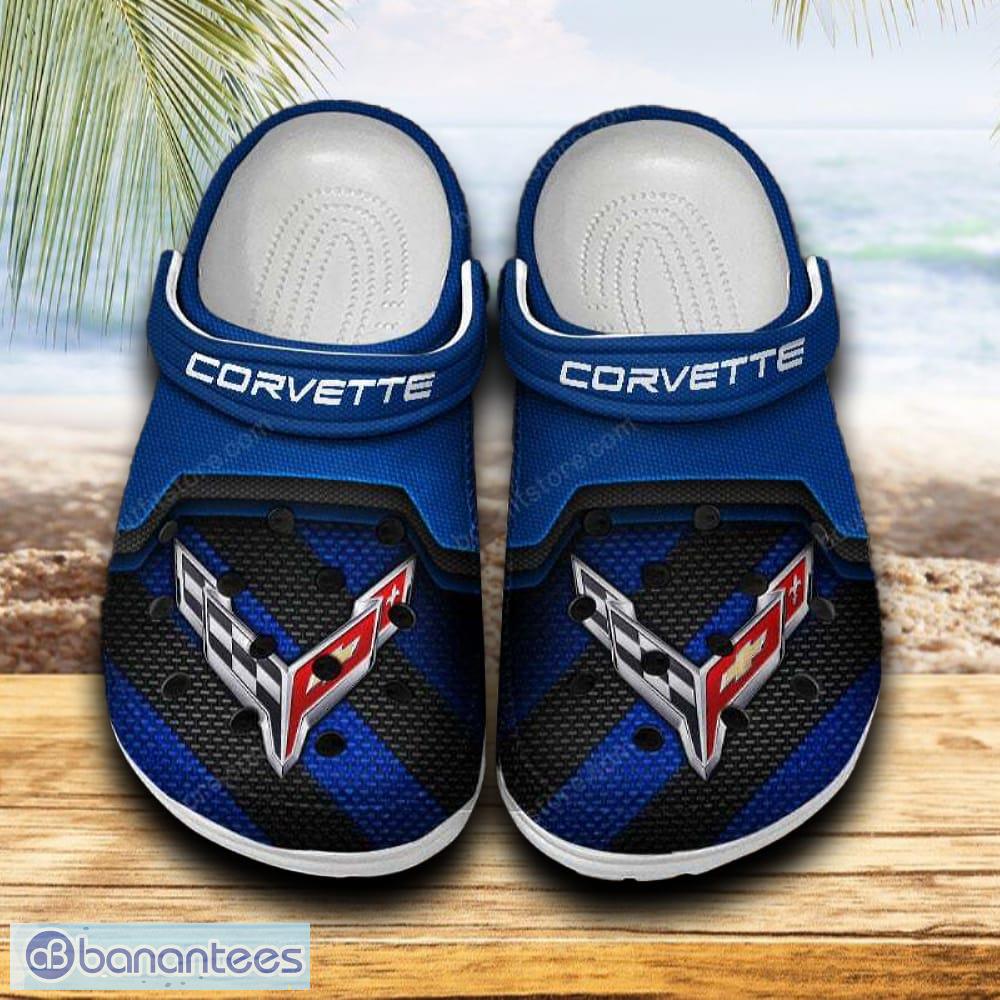 chevrolet corvette car clog shoes blue color new gift for fans custom name image Chevrolet Corvette Car Clog Shoes Blue Color New Gift For Fans Custom Name - Chevrolet Corvette Car Clog Shoes Blue Color New Gift For Fans Custom Name